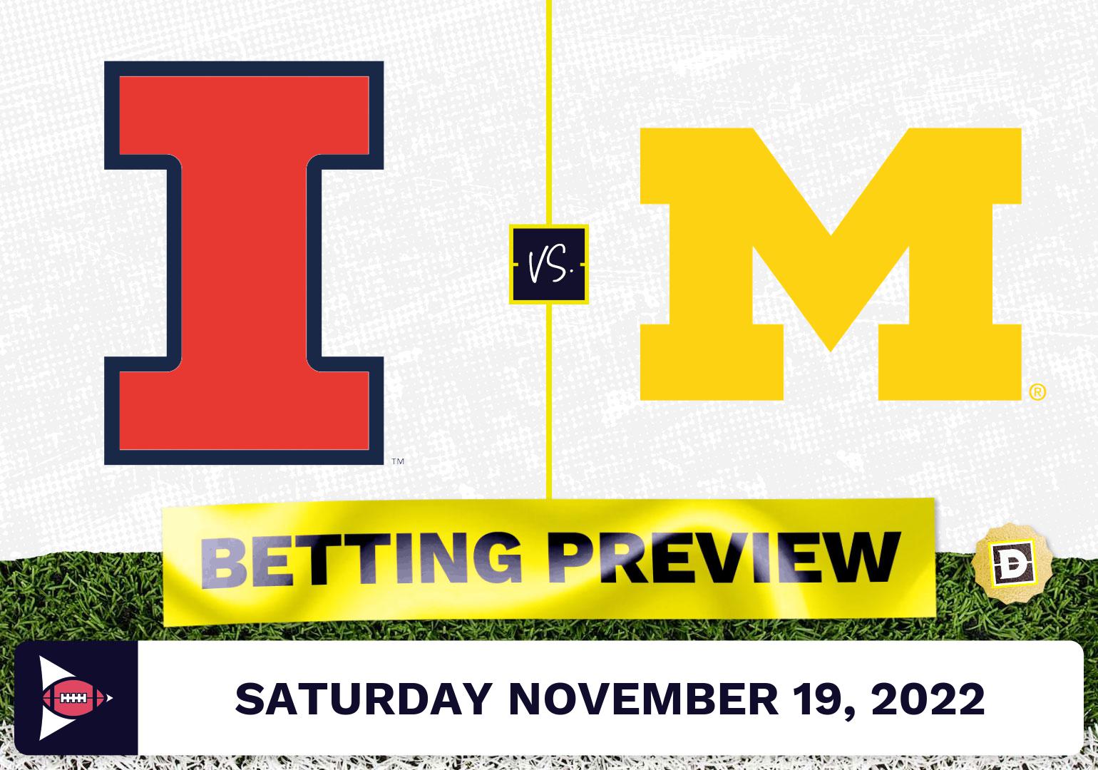 Illinois vs. Michigan CFB Prediction and Odds - Nov 19, 2022