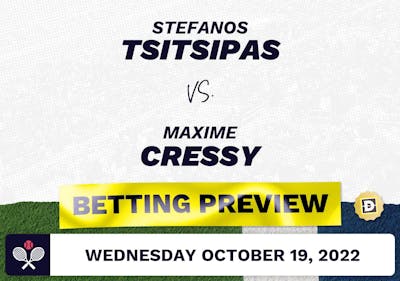 Stefanos Tsitsipas vs. Maxime Cressy Predictions - Oct 19, 2022