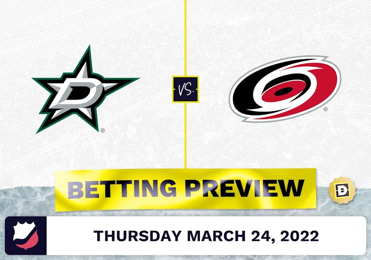 Stars vs. Hurricanes Predictions and Odds - Mar 24, 2022