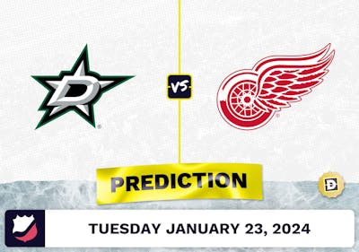 Dallas Stars vs. Detroit Red Wings Prediction, Odds, NHL Picks [1/23/2024]