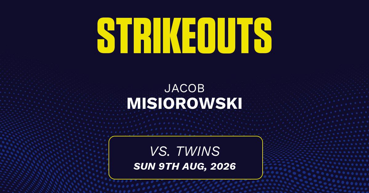 Jacob Misiorowski projections August 9: Strikeouts, outs, and earned runs vs. Twins [2026]