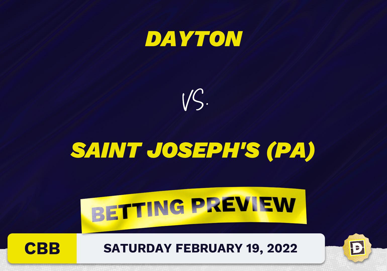 Dayton vs. Saint Joseph's (PA) CBB Predictions and Odds - Feb 19, 2022