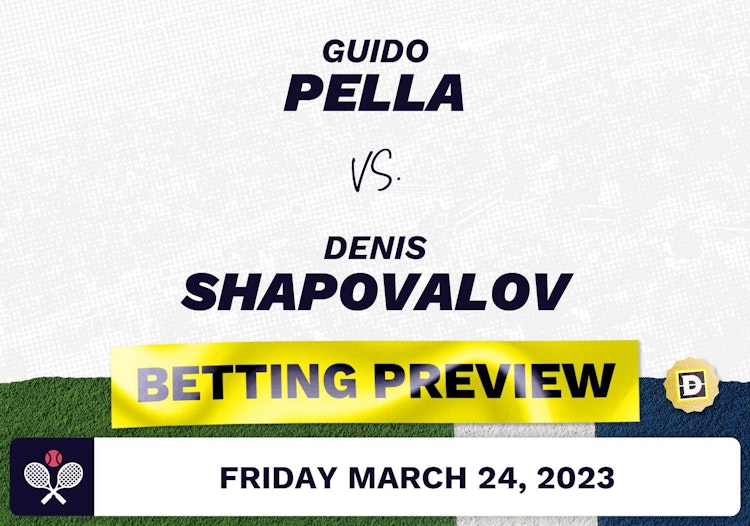 Guido Pella vs. Denis Shapovalov Predictions - Mar 24, 2023