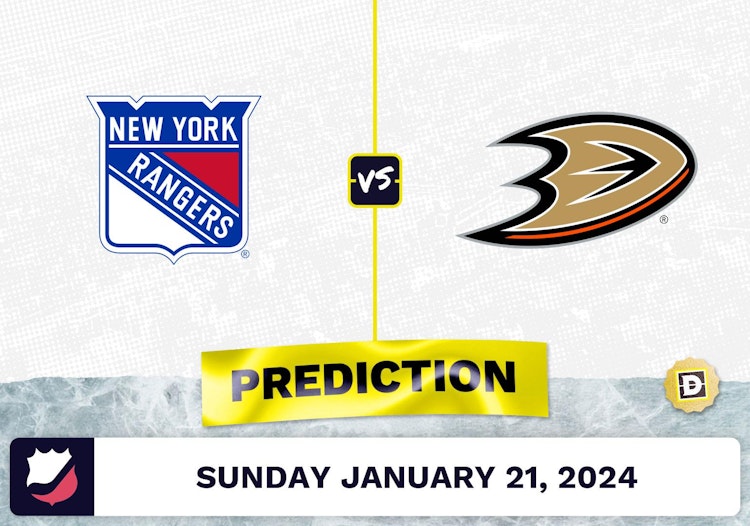 NY Rangers vs. Anaheim Ducks Prediction, Odds, NHL Picks [1/21/2024]