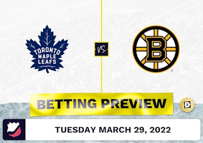 Maple Leafs vs. Bruins Predictions and Odds - Mar 29, 2022