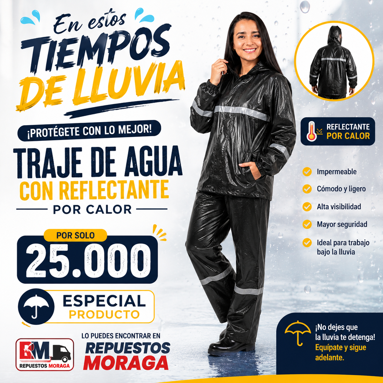 TRAJE DE AGUA CON REFLECTANTE