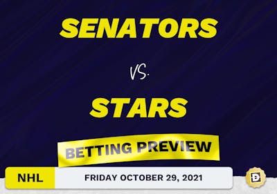 Senators vs. Stars Predictions and Odds - Oct 29, 2021