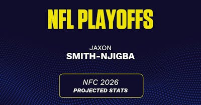 Jaxon Smith-Njigba NFC Championship 2026 projections: Receiving yards prediction, touchdown probability vs. Rams