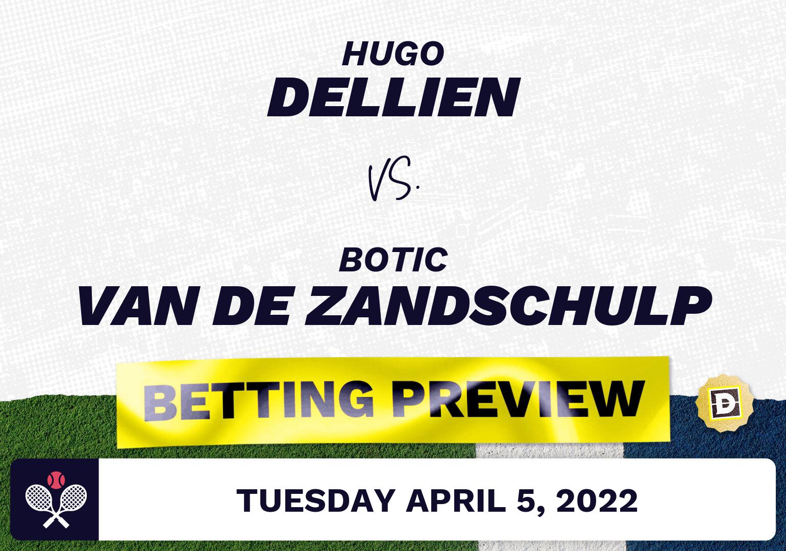 Hugo Dellien vs. Botic Van de Zandschulp Predictions - Apr 5, 2022