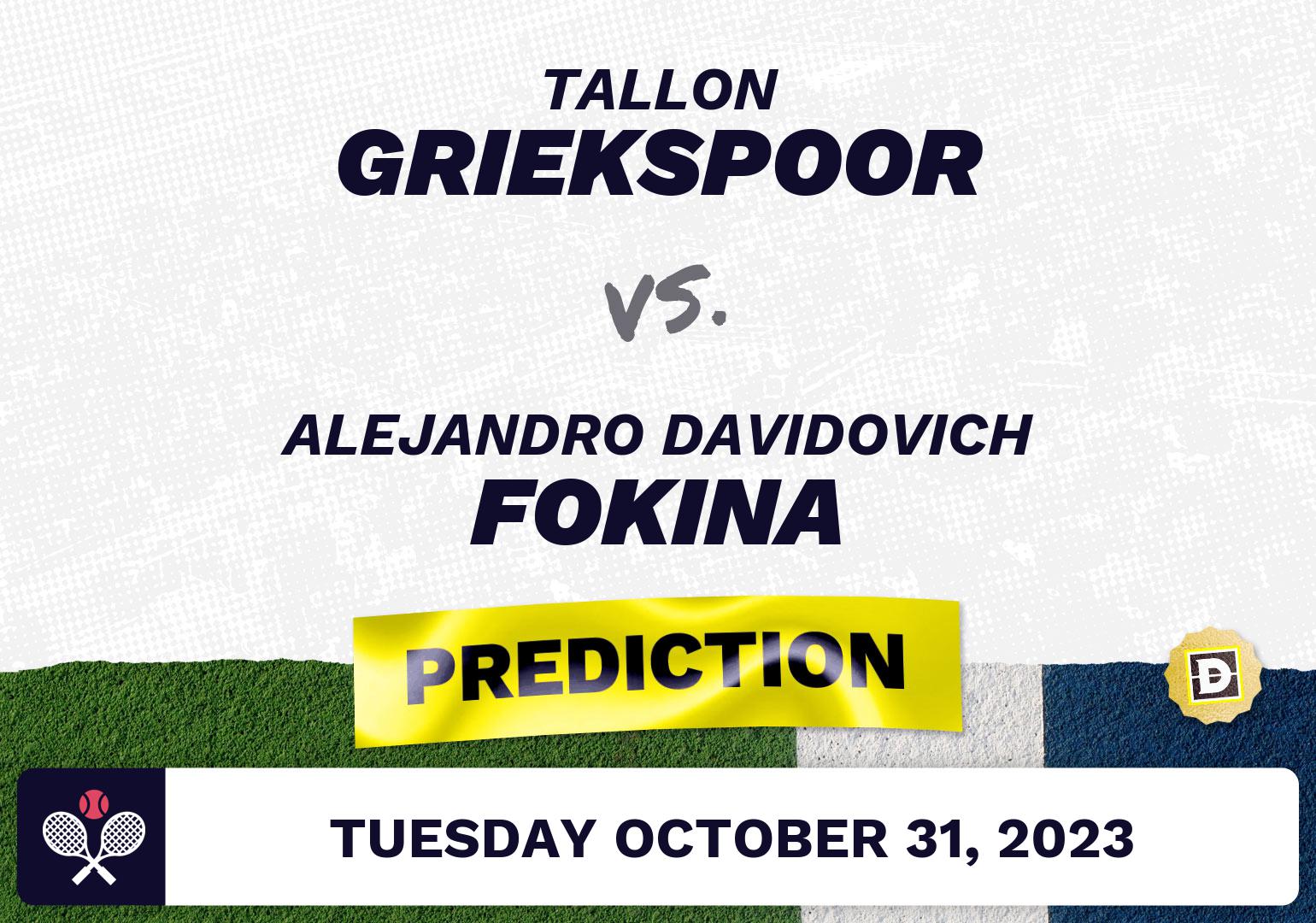 Tallon Griekspoor vs. Alejandro Davidovich Fokina Prediction - ATP Paris 2023