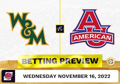 William & Mary vs. American University CBB Prediction and Odds - Nov 16, 2022