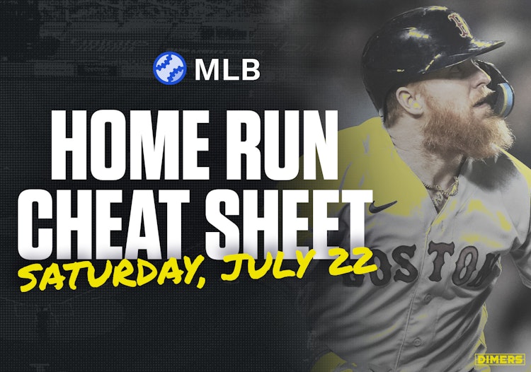 Home Run Cheat Sheet - HR Data, Stats, Matchups and More - Saturday, July 22