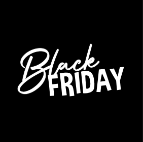 PLV suspendue carton 3 mobiles recto-verso pour Black-Friday