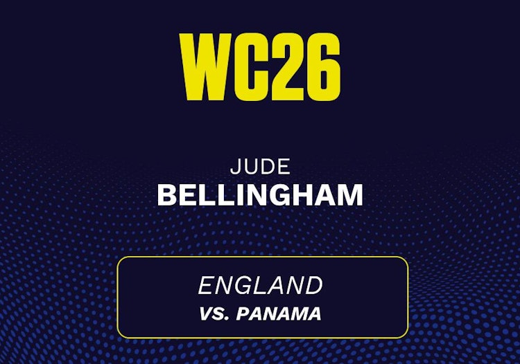 Jude Bellingham projected stats for Saturday, June 27, 2026.