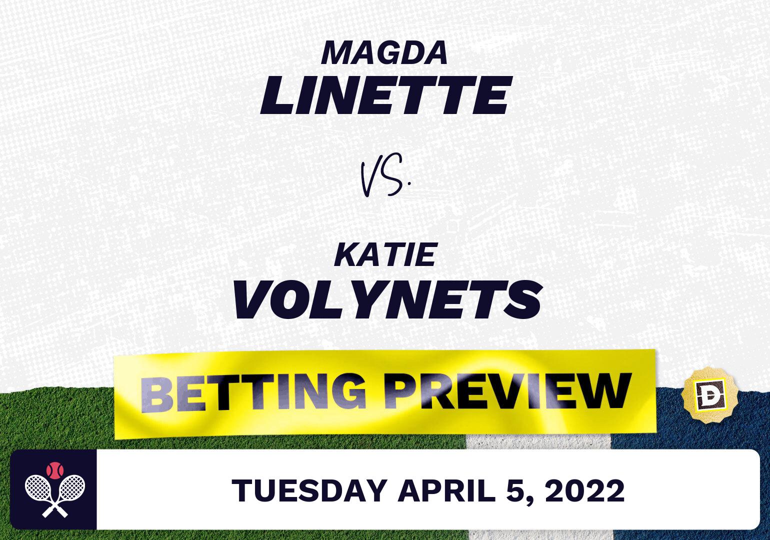 Magda Linette vs. Katie Volynets Predictions - Apr 5, 2022