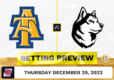 North Carolina A&T vs. Northeastern CBB Prediction and Odds - Dec 29, 2022