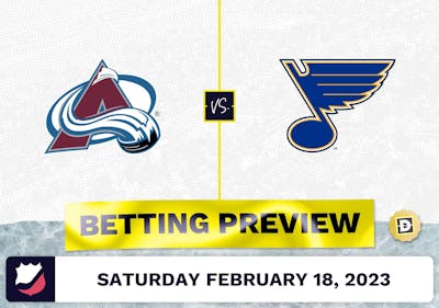 Avalanche vs. Blues Prediction and Odds - Feb 18, 2023