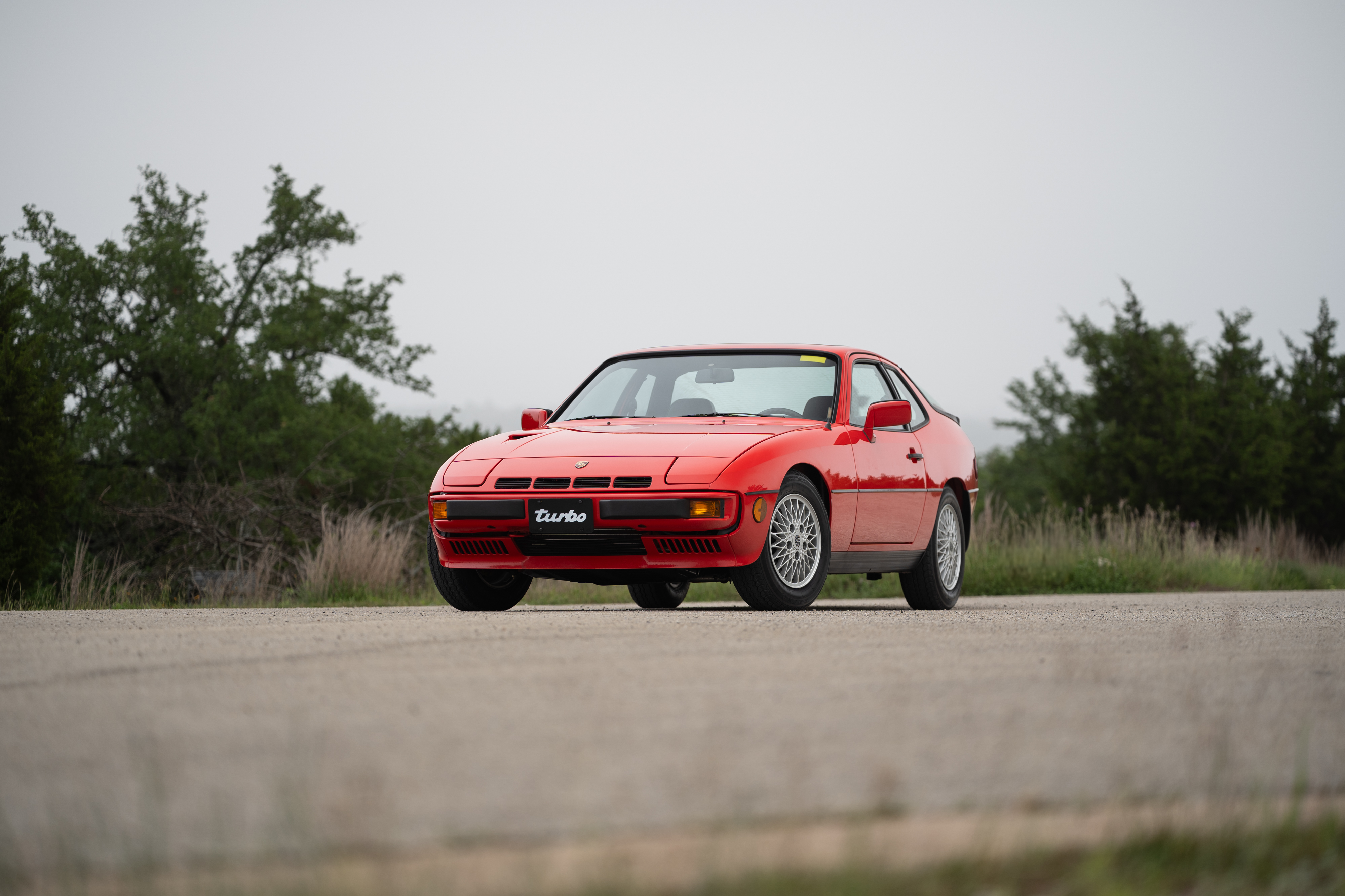 Guards Red Porsche 924 Turbo in Dripping Springs, TX.