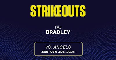 Taj Bradley projections July 12: Strikeouts, outs, and earned runs vs. Angels [2026]