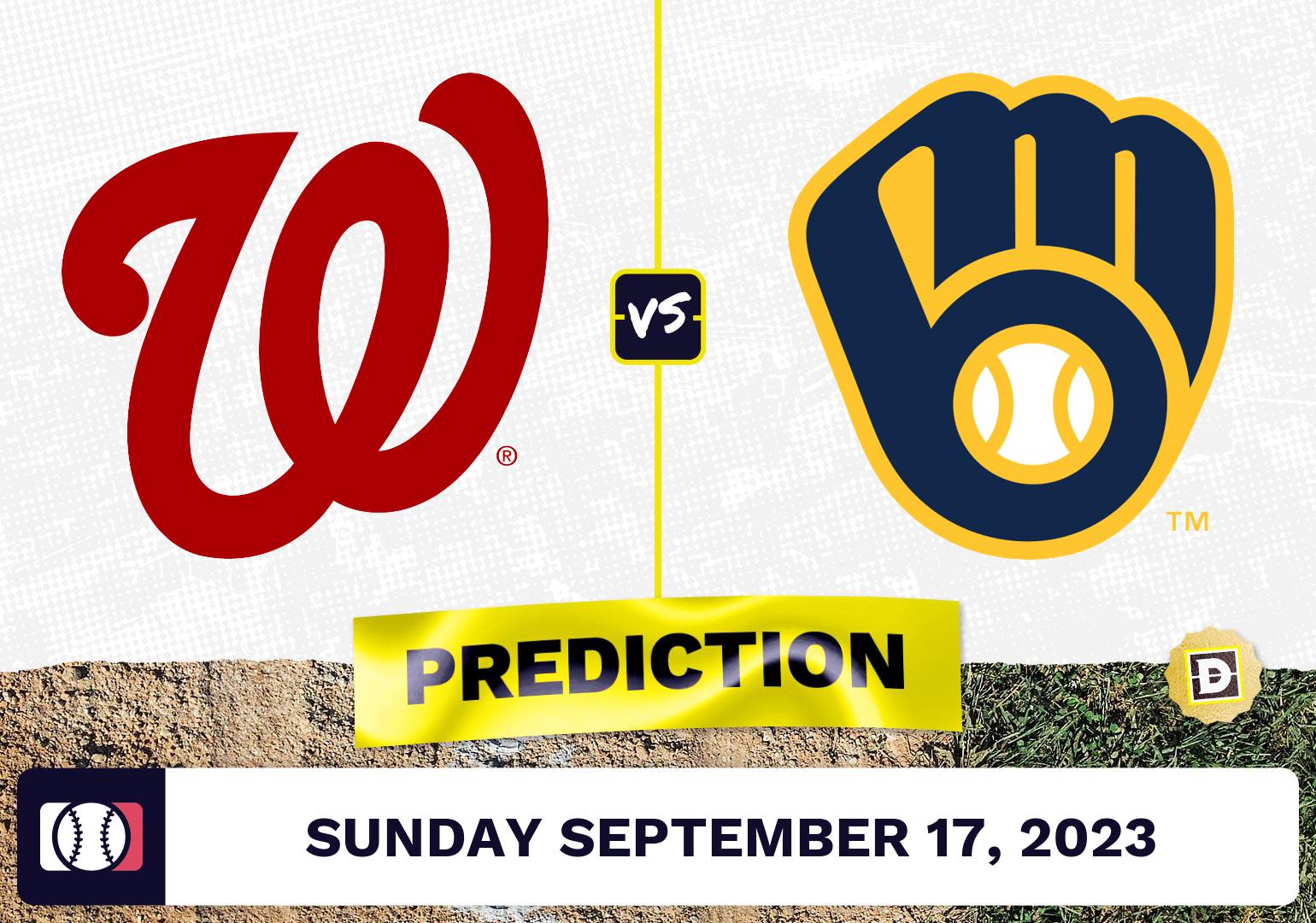 Nationals vs. Brewers Prediction for MLB Sunday [9/17/2023]