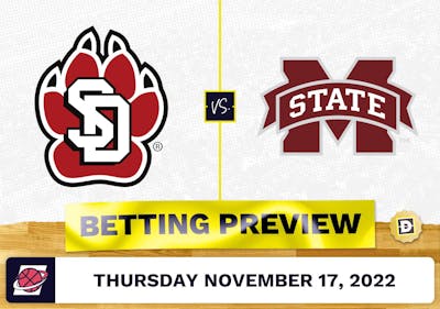 South Dakota vs. Mississippi State CBB Prediction and Odds - Nov 17, 2022
