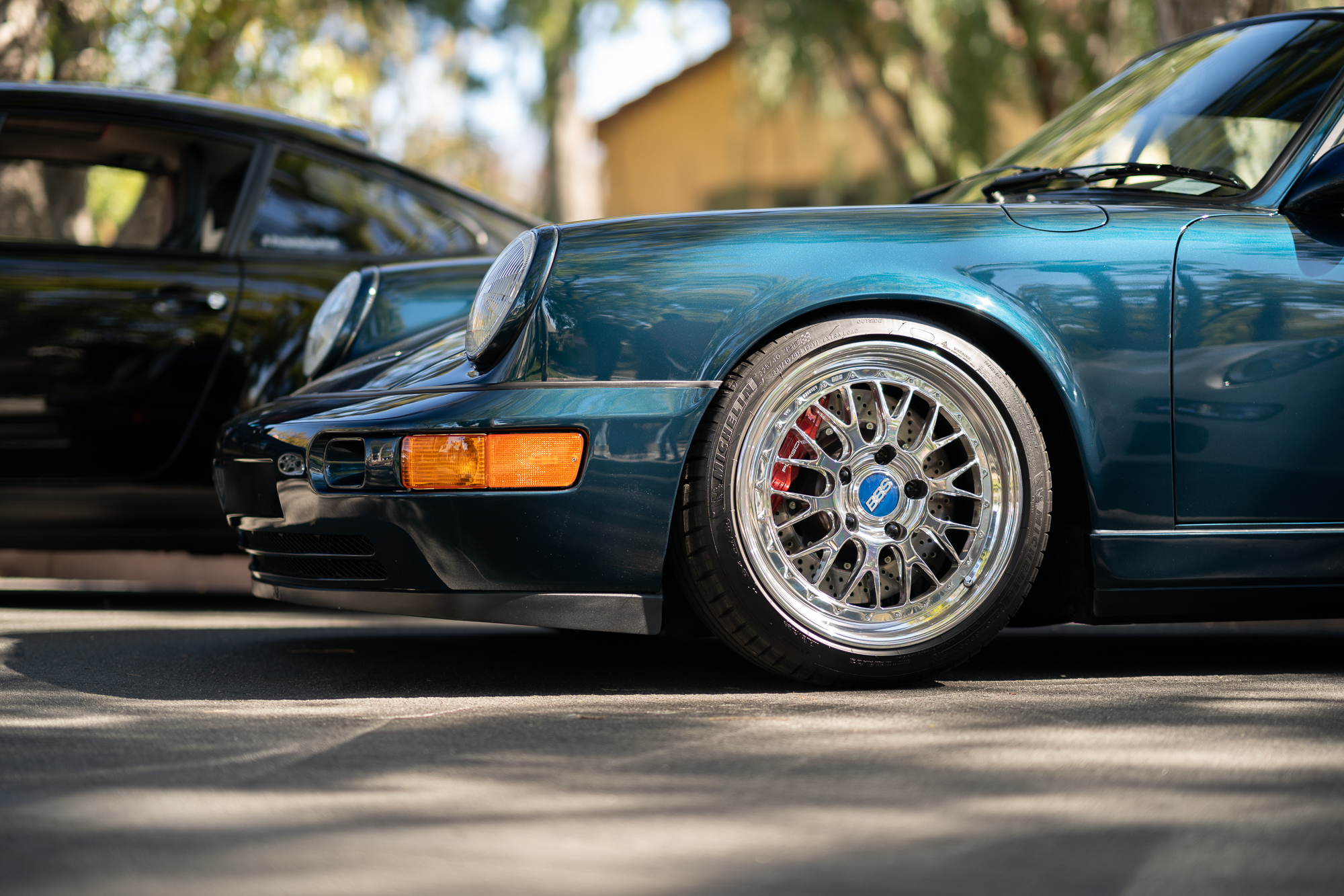 Polished BBS wheels on a 964 Porsche