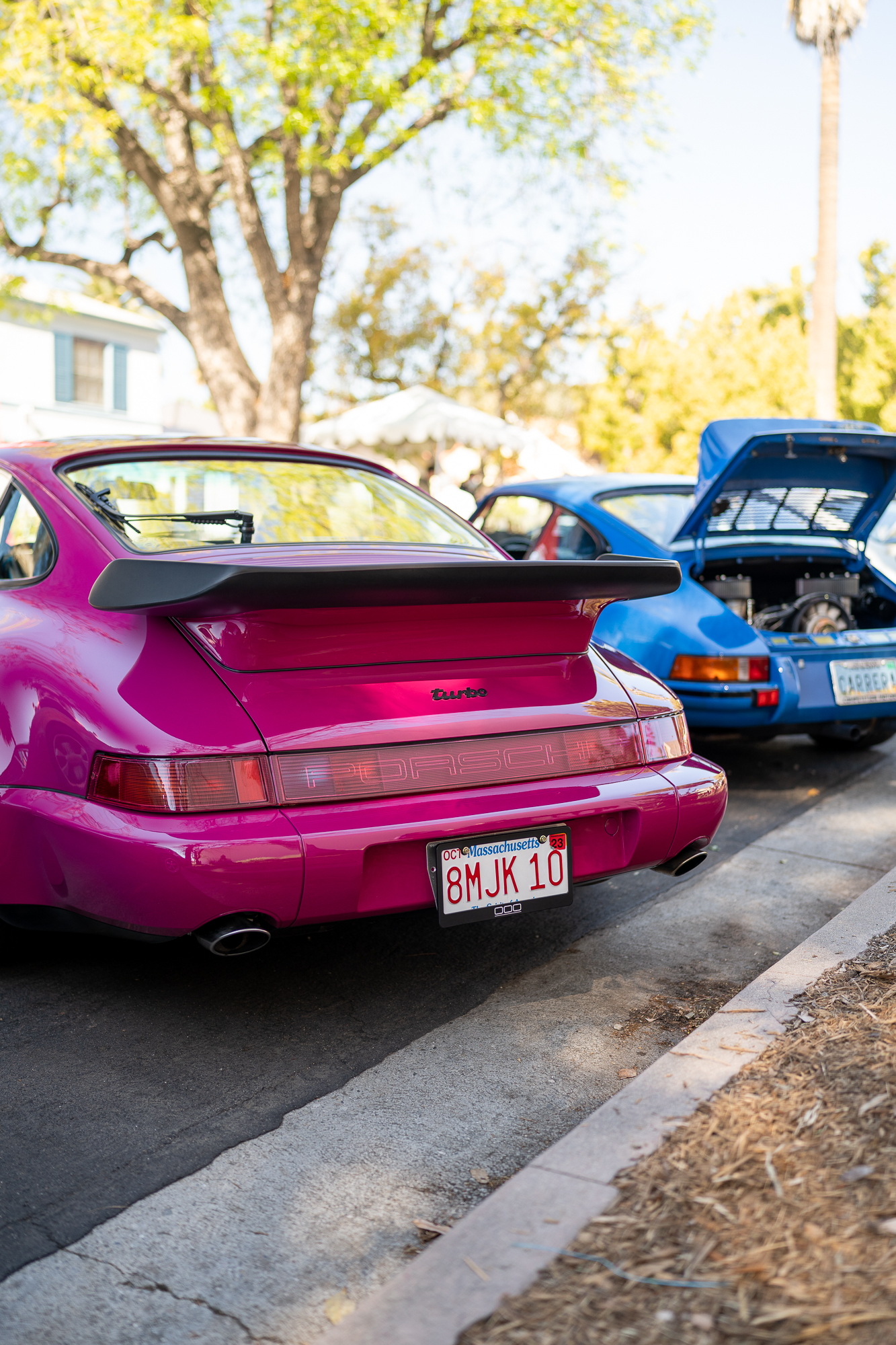 A rare 964 Turbo in Fraise